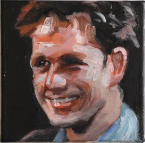 Pat Noser Christoph Schlingensief 2014 20x20 Oel Leinwandm