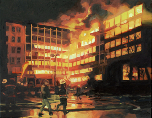 PatNoser Belgrad by Night 2005 70x90cm OelLeinwandm