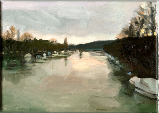 Pat Noser Inventar Aare 14 2005 19 x 25 cm Oel auf Leinwand