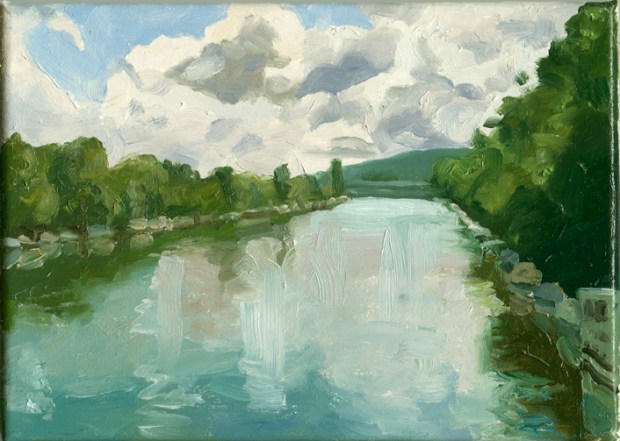 Pat Noser Inventar Aare 15 2005 19 x 25 cm Oel auf Leinwand