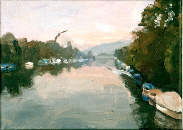 Pat Noser Inventar Aare 18 2005 19 x 25 cm Oel auf Leinwand