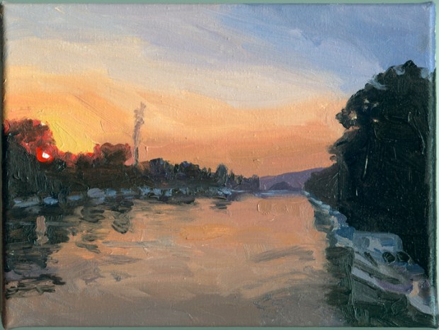 Pat Noser Inventar Aare 32 2006 19 x 25 cm Oel auf Leinwand 