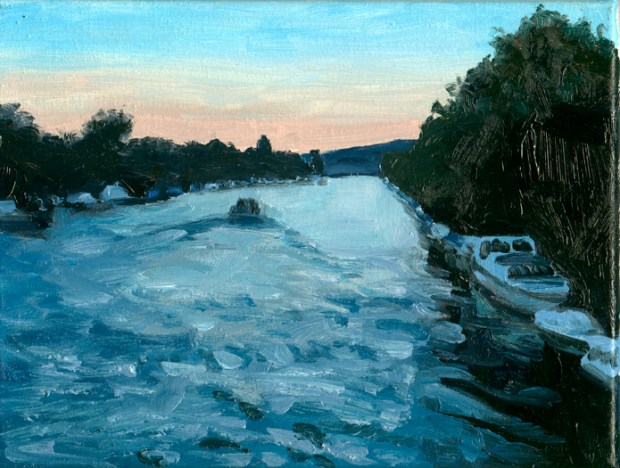 Pat Noser Inventar Aare 41 2006 19 x 25 cm Oel auf Leinwand