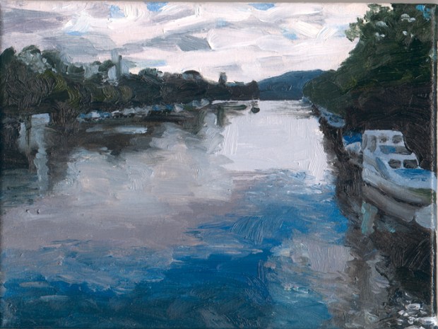 Pat Noser Inventar Aare 43 2006 19 x 25 cm Oel auf Leinwand