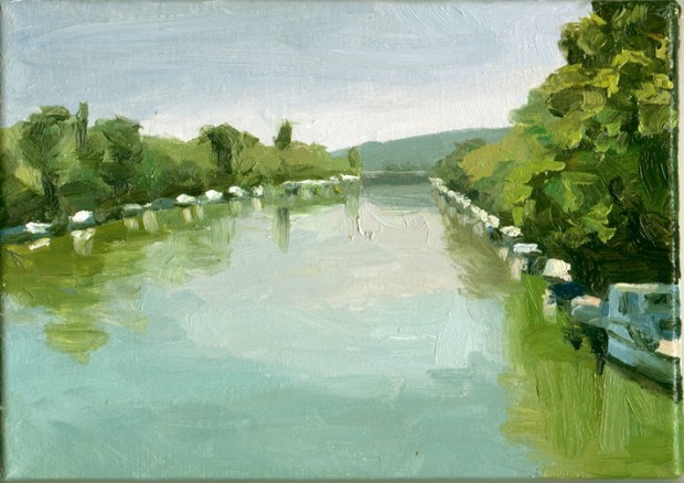 Pat Noser Inventar Aare 44 2006 19 x 25 cm Oel auf Leinwand