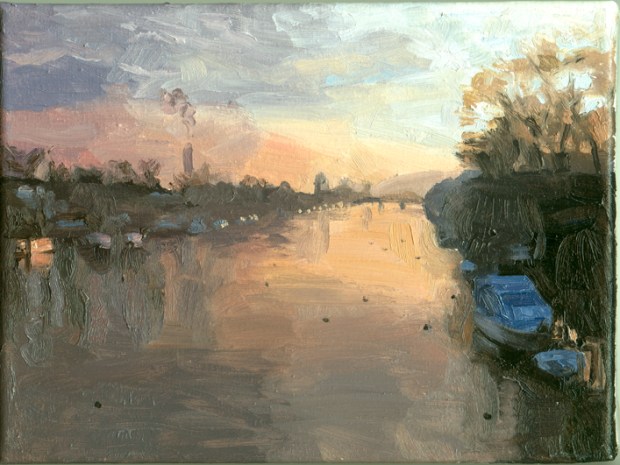 Pat Noser Inventar Aare 46 2006 19 x 25 cm Oel auf Leinwand