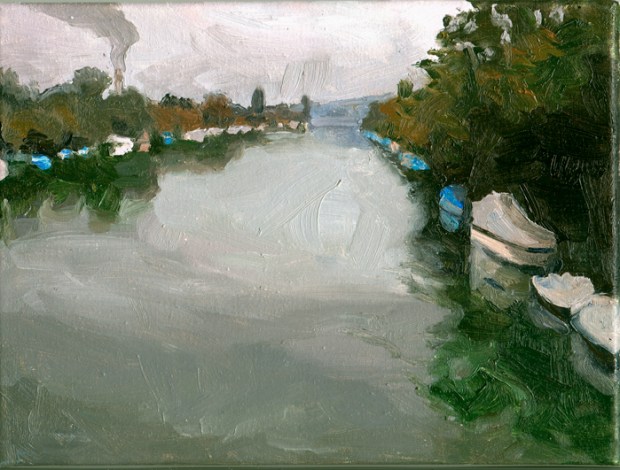 Pat Noser Inventar Aare 50 2006 19 x 25 cm Oel auf Leinwand