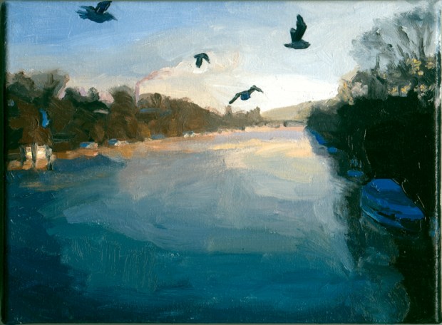 Pat Noser Inventar Aare 51 2005 19 x 25 cm Oel auf Leinwand