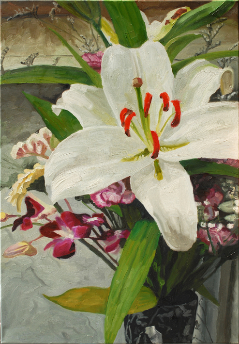 Pat Noser Lilie 2006 100x70 Oel auf Leinwandm.jpg