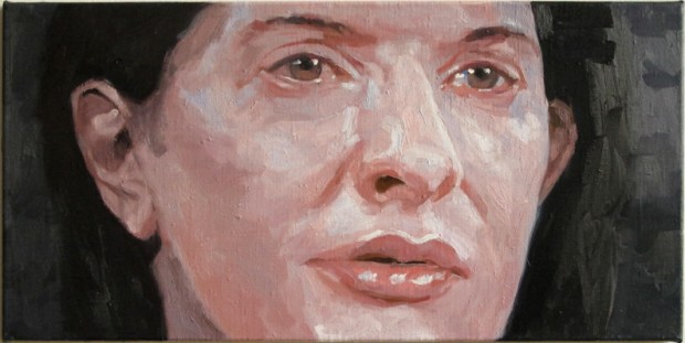 Pat Noser Marina Abramovic 2012 35 x 70 cm Oel auf Leinwandm