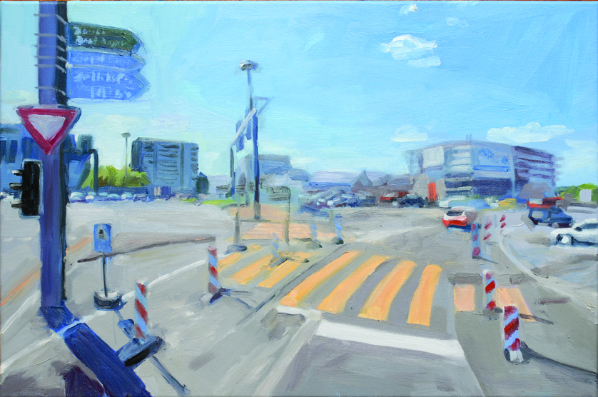 Pat Noser Street View 2012 40x60cm Oel Leinwandm