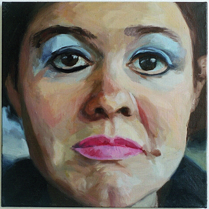 Pat Noser Portrait of the Artist as Woman 2001 50x50cm Oel auf Leinwandm